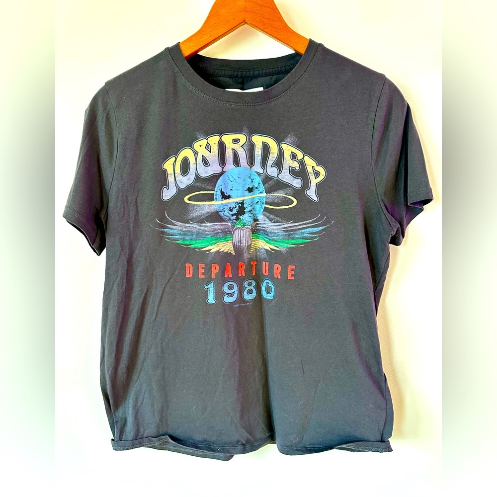 Black Graphic T-Shirt with Colorful Print